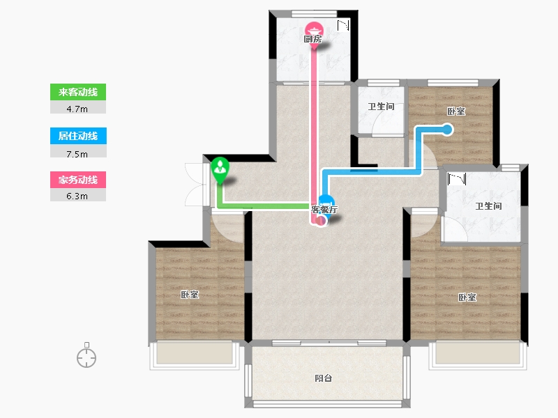 河南省-南阳市-镇平建业城-108.00-户型库-动静线