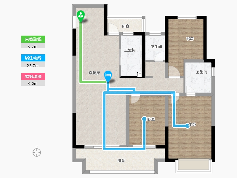 河南省-商丘市-建业天明幸福里-101.99-户型库-动静线