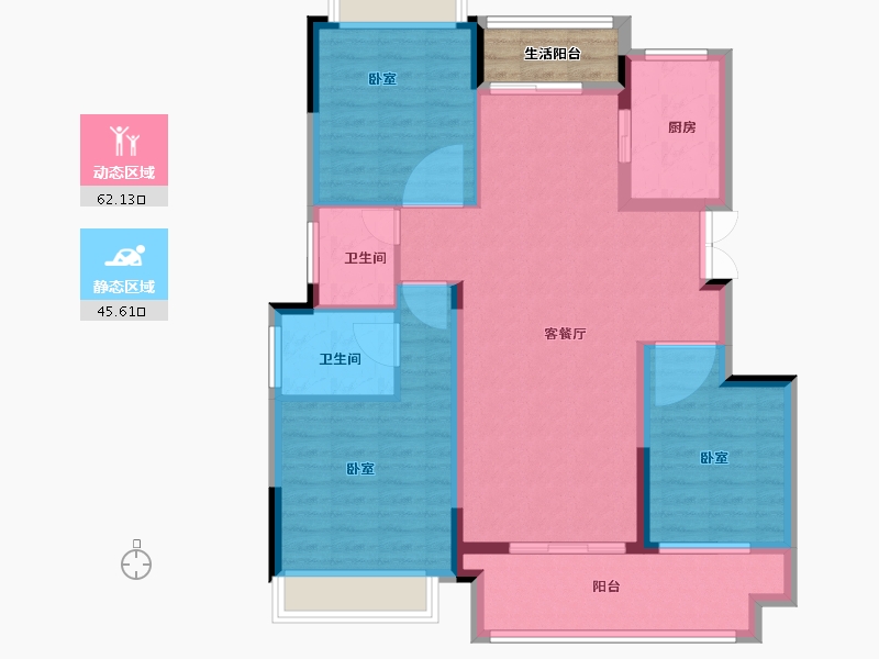 河南省-信阳市-尚亿悦府-100.23-户型库-动静分区