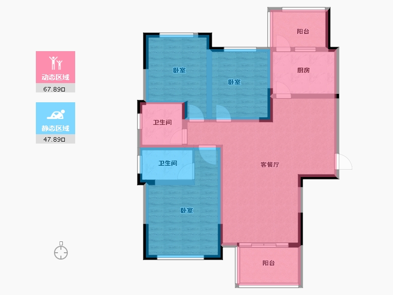 河南省-信阳市-尚城名都-103.00-户型库-动静分区