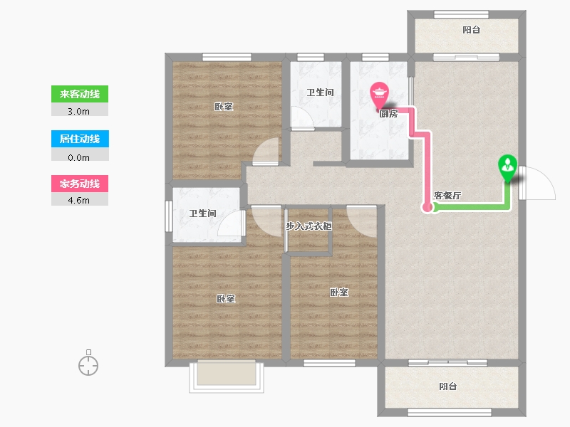 山东省-菏泽市-壹品公馆-110.00-户型库-动静线