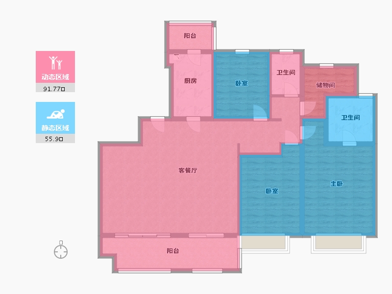 河南省-许昌市-建业臻悦汇-132.00-户型库-动静分区