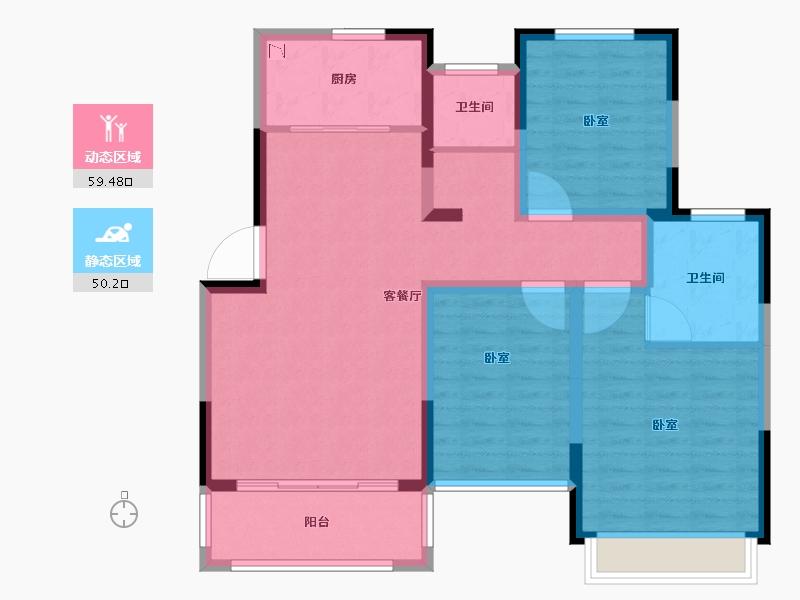 河南省-郑州市-中茂悦庭-98.00-户型库-动静分区