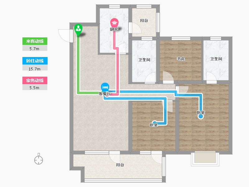 山东省-青岛市-远洋御城-101.01-户型库-动静线