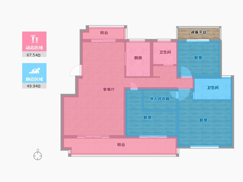 河南省-南阳市-博泰·香颂湾-108.21-户型库-动静分区