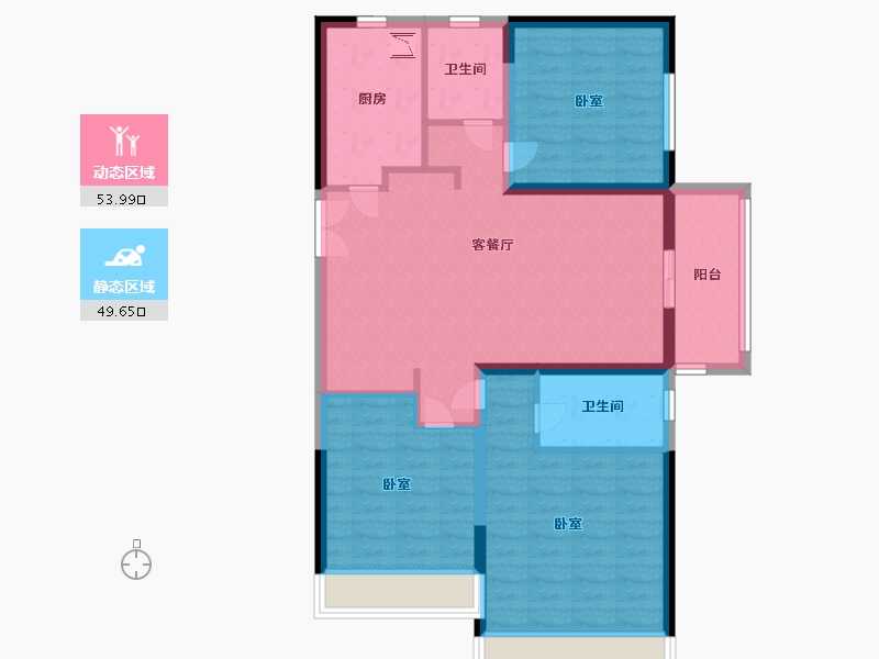 河南省-许昌市-大正·鲲府-92.59-户型库-动静分区