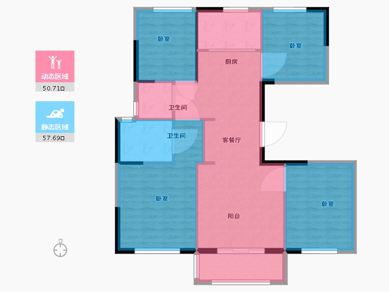 浙江省-温州市-瓯江峯汇-99.01-户型库-动静分区