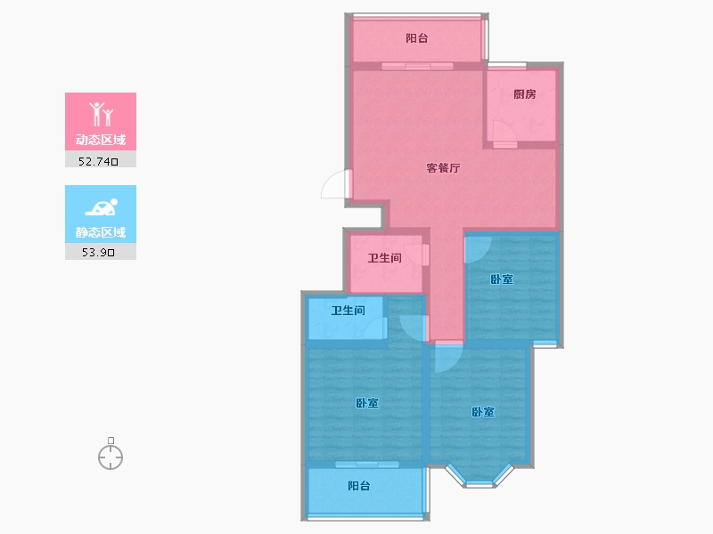 山东省-菏泽市-榕泽香榭里-95.00-户型库-动静分区