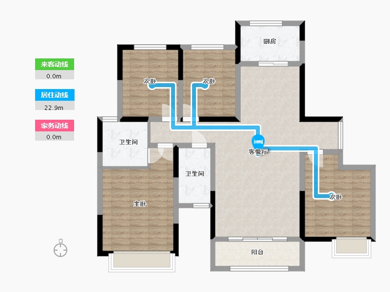 山东省-临沂市-拉菲公馆-116.00-户型库-动静线