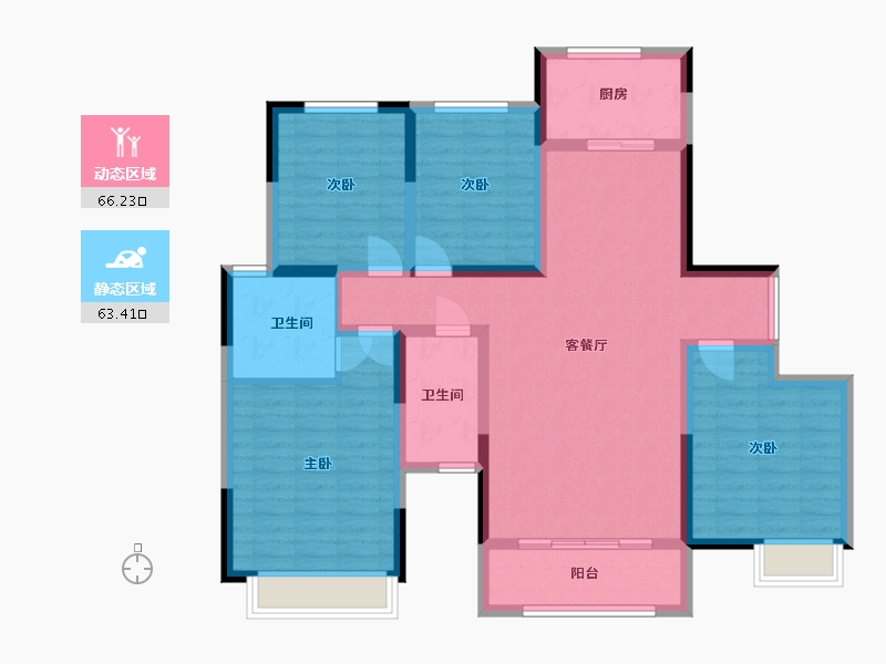 山东省-临沂市-拉菲公馆-116.00-户型库-动静分区