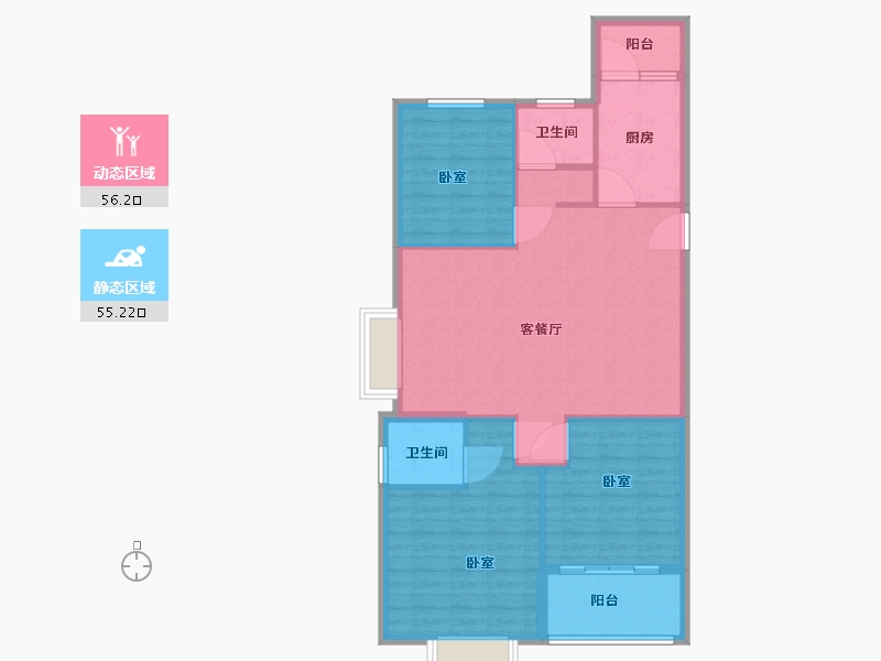 河南省-漯河市-荣昌大道东方-101.97-户型库-动静分区