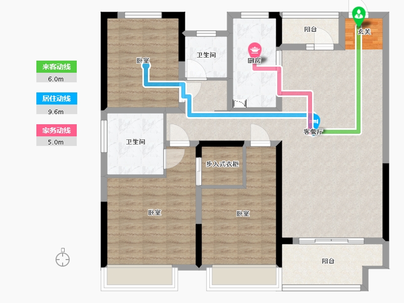 河南省-许昌市-禹州建业春天里-107.99-户型库-动静线