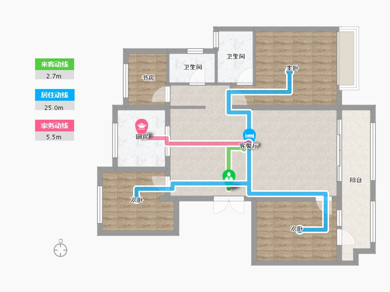 山东省-滨州市-石榴玉兰湾-107.99-户型库-动静线