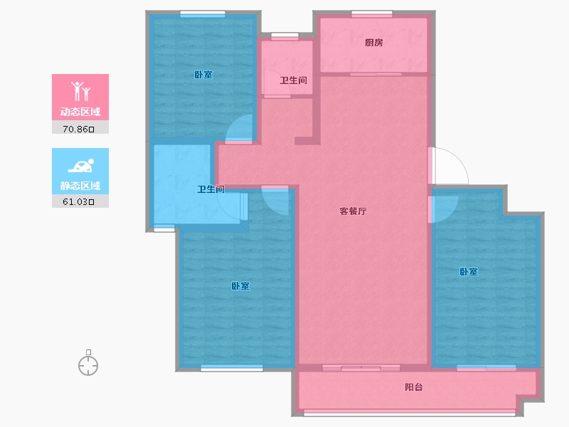 山东省-德州市-东海·玉景园-118.62-户型库-动静分区