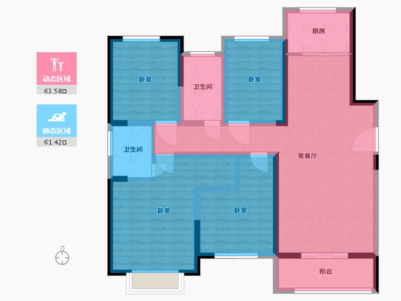 河南省-商丘市-源天·公园壹号-111.53-户型库-动静分区