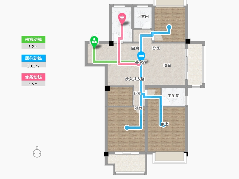 安徽省-宣城市-郎溪今创 香溢茗园-98.00-户型库-动静线