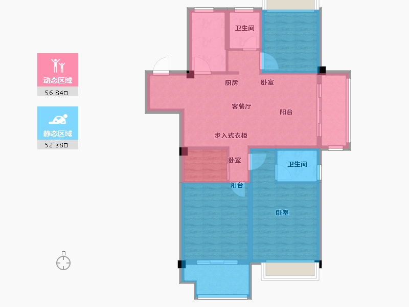 安徽省-宣城市-郎溪今创 香溢茗园-98.00-户型库-动静分区