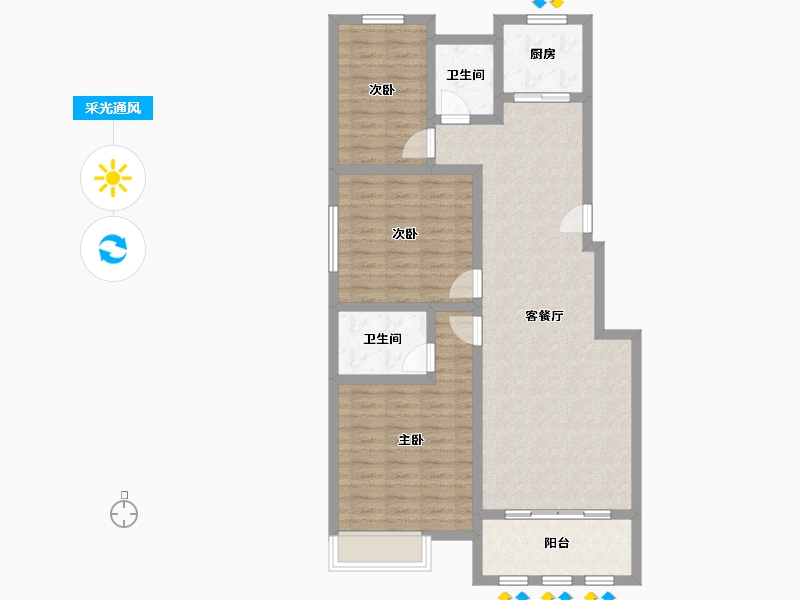 安徽省-宿州市-恒福新城-97.12-户型库-采光通风