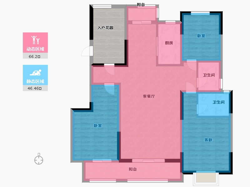 河南省-许昌市-当代宏安 满庭悦-110.00-户型库-动静分区