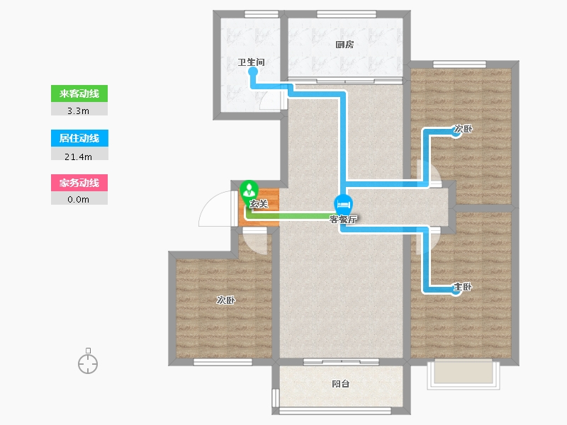 山东省-淄博市-鸿暻悦城-111.00-户型库-动静线