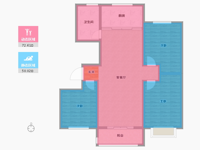 山东省-淄博市-鸿暻悦城-111.00-户型库-动静分区