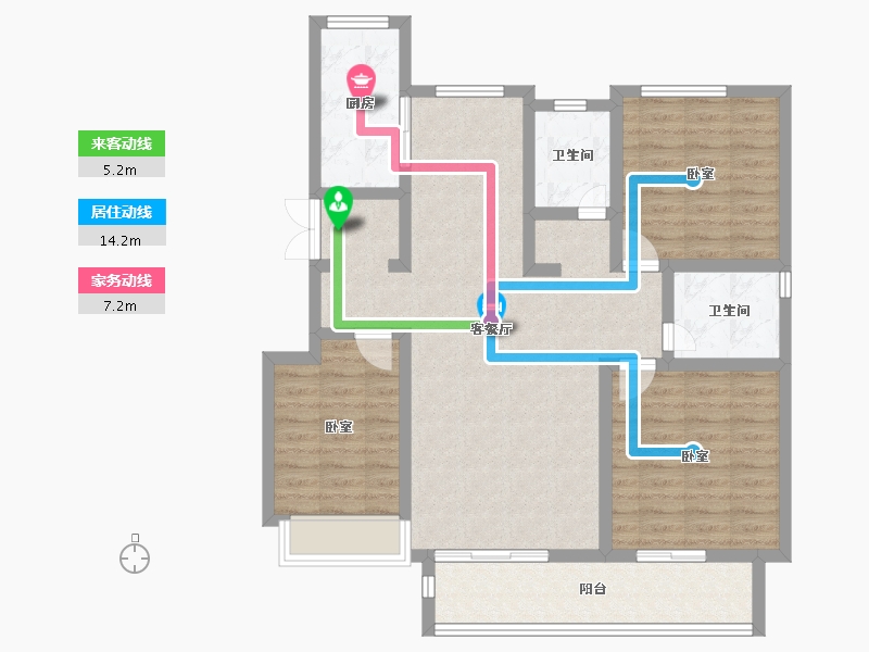 山东省-德州市-嘉泰·东方一品-99.00-户型库-动静线