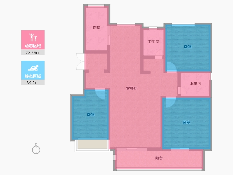 山东省-德州市-嘉泰·东方一品-99.00-户型库-动静分区