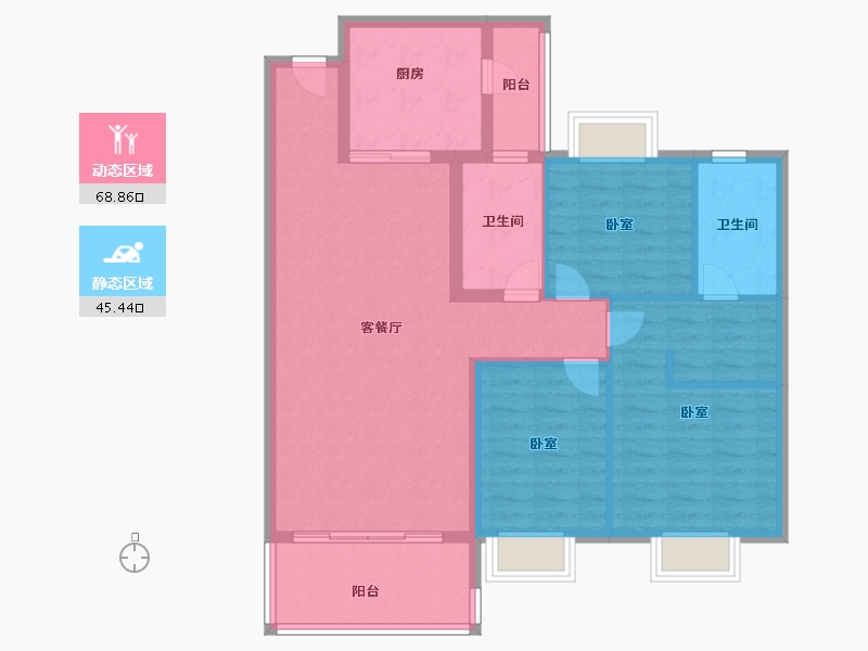 山东省-济宁市-济宁恒大御峰-103.00-户型库-动静分区