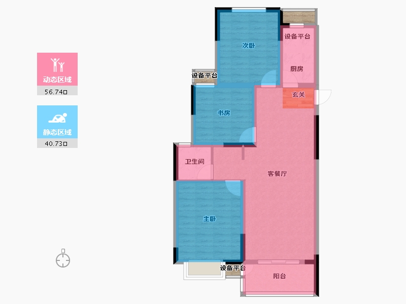 江苏省-常州市-滨江天宸-90.01-户型库-动静分区