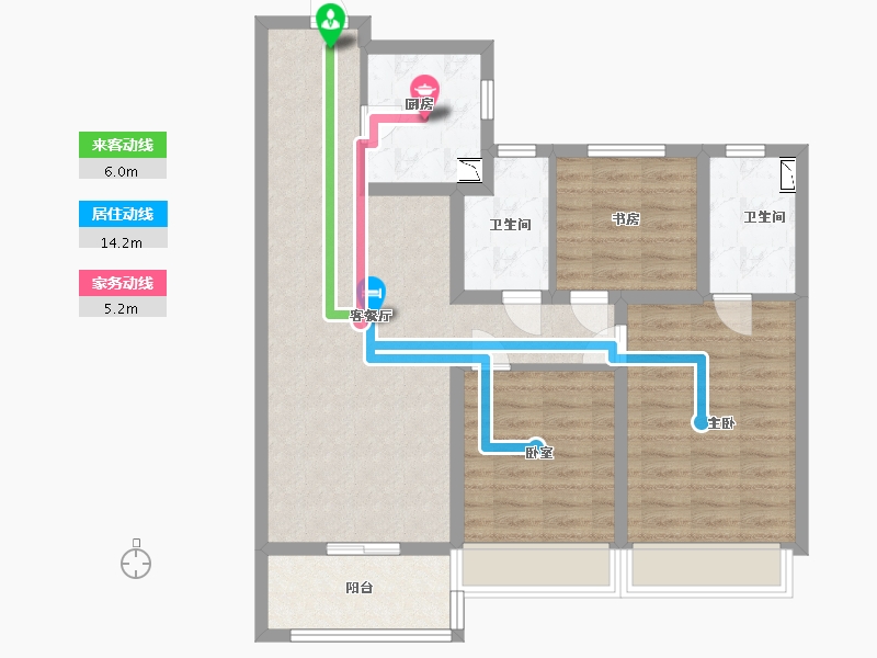 江苏省-苏州市-科技城金茂府-88.00-户型库-动静线