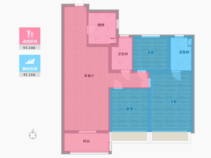 江苏省-苏州市-科技城金茂府-88.00-户型库-动静分区