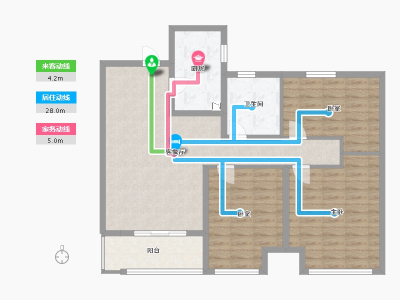 河南省-许昌市-长葛建业森林半岛-92.00-户型库-动静线