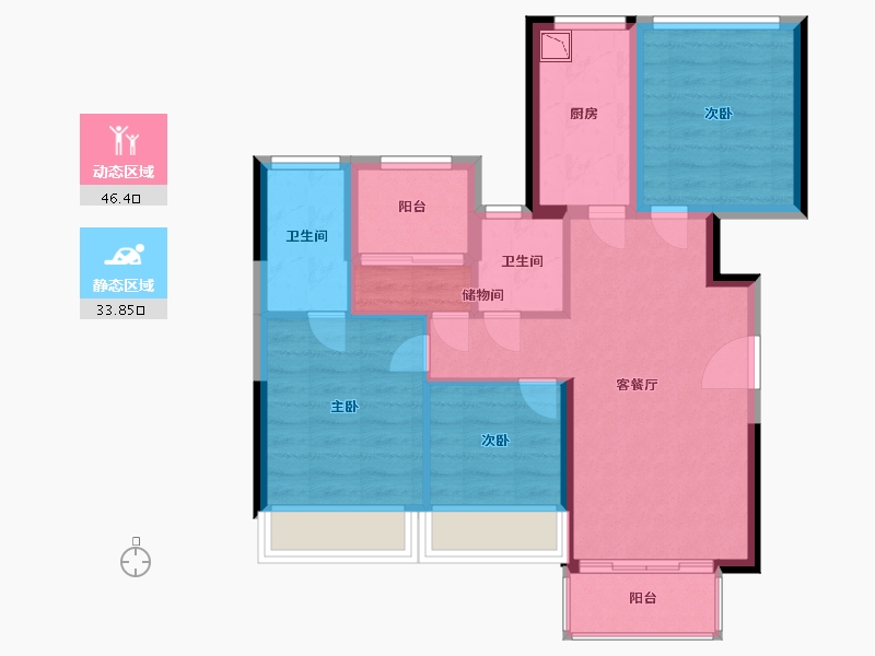 福建省-厦门市-富力院士廷-71.00-户型库-动静分区