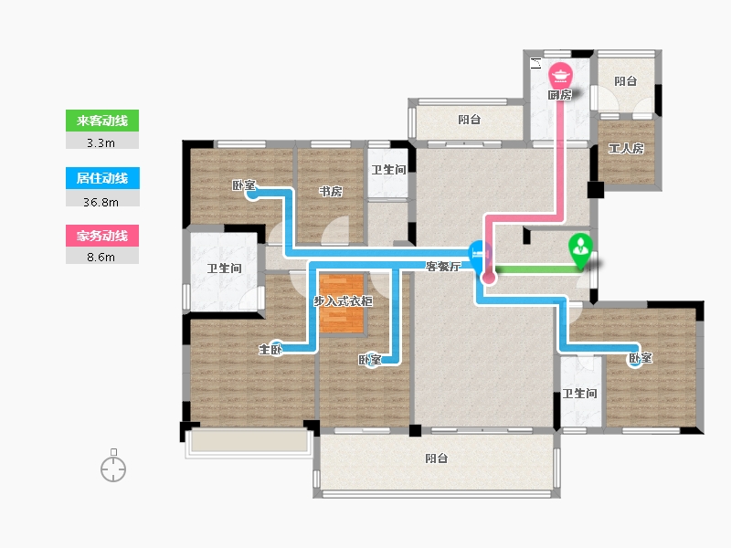 河南省-南阳市-邓州碧桂园·云璟-179.67-户型库-动静线