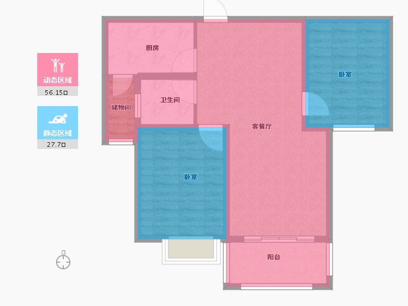 河南省-商丘市-耀圣·御龙湾二期-75.00-户型库-动静分区