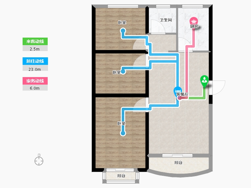 河南省-信阳市-建奇·公园里-96.00-户型库-动静线