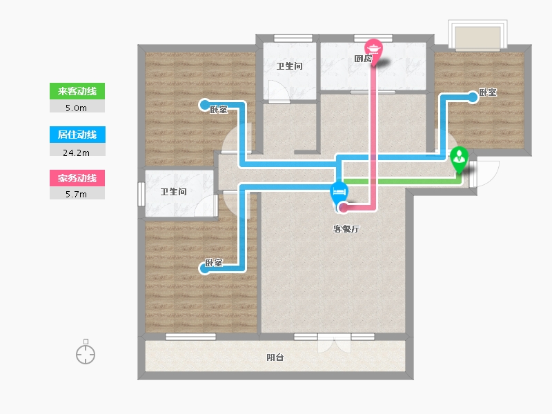 河南省-信阳市-和晟园小区-106.21-户型库-动静线