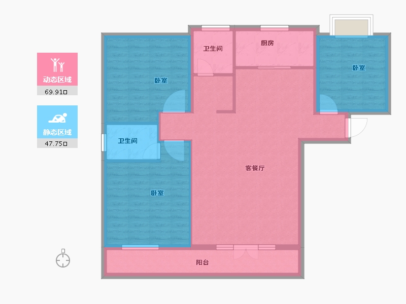 河南省-信阳市-和晟园小区-106.21-户型库-动静分区