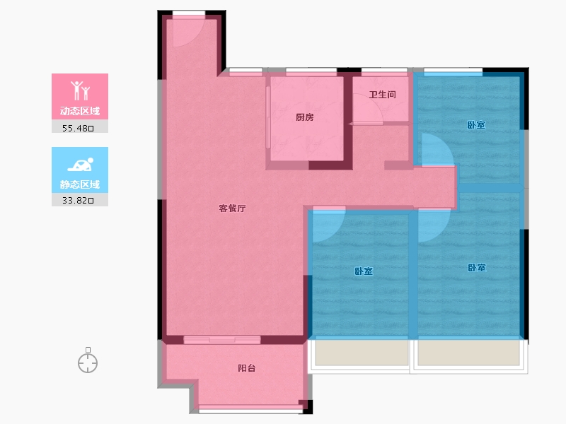 河南省-南阳市-鑫联龙升苑-79.02-户型库-动静分区