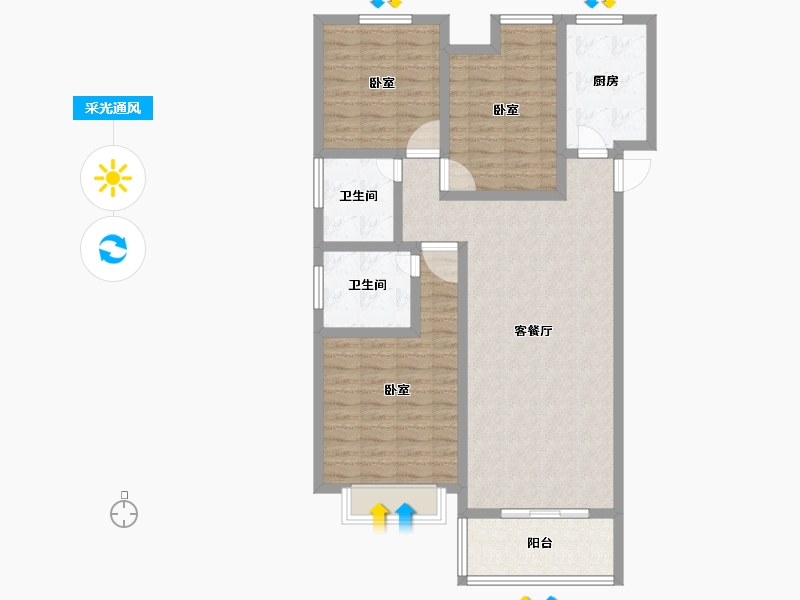 河南省-商丘市-海亚春天上苑-101.19-户型库-采光通风