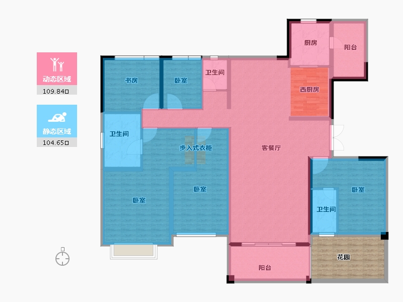 河南省-商丘市-碧桂园・天悦府-208.00-户型库-动静分区