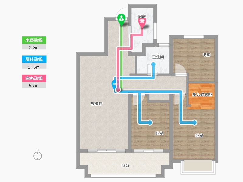 河南省-商丘市-华锦院子-90.58-户型库-动静线