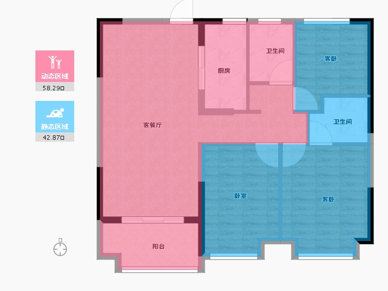 河南省-信阳市-佳和·熙岸-91.55-户型库-动静分区