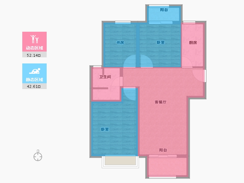 河南省-信阳市-隆盛帝景-85.00-户型库-动静分区