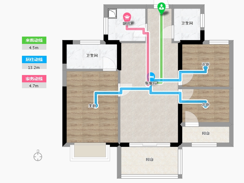 福建省-福州市-大唐书香世家-70.00-户型库-动静线