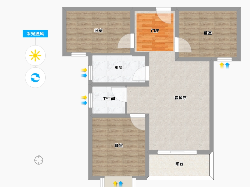 河南省-许昌市-天展明珠港-82.01-户型库-采光通风