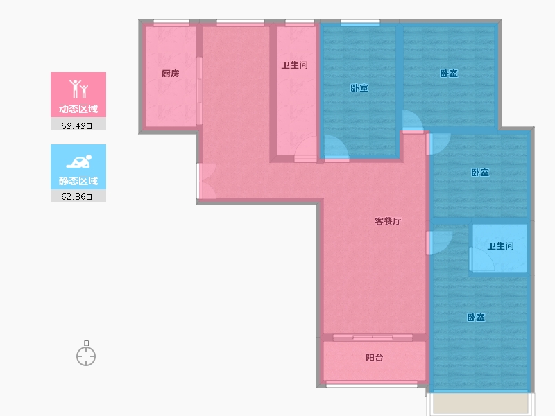 河南省-商丘市-华景容湖上院-117.99-户型库-动静分区