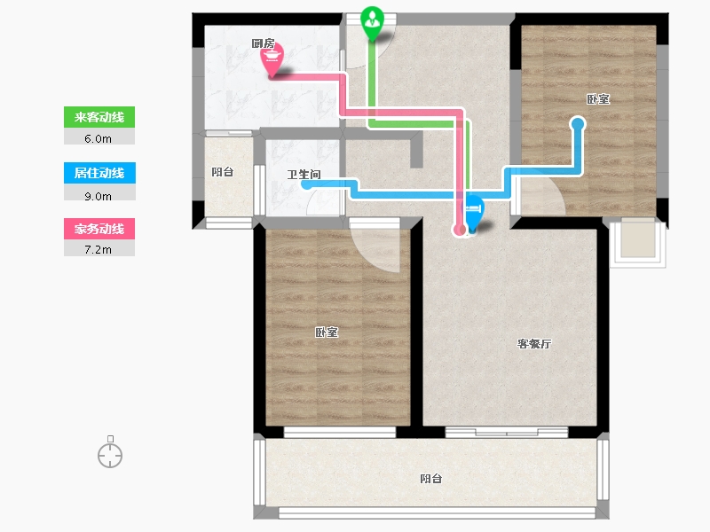 河南省-南阳市-龙都·臻品-77.47-户型库-动静线