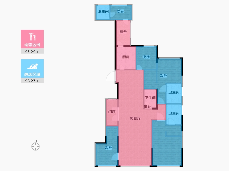 福建省-厦门市-中骏天宸-175.95-户型库-动静分区