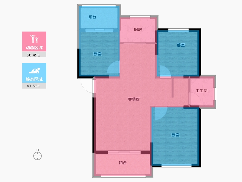 河南省-商丘市-翰林府第-90.00-户型库-动静分区